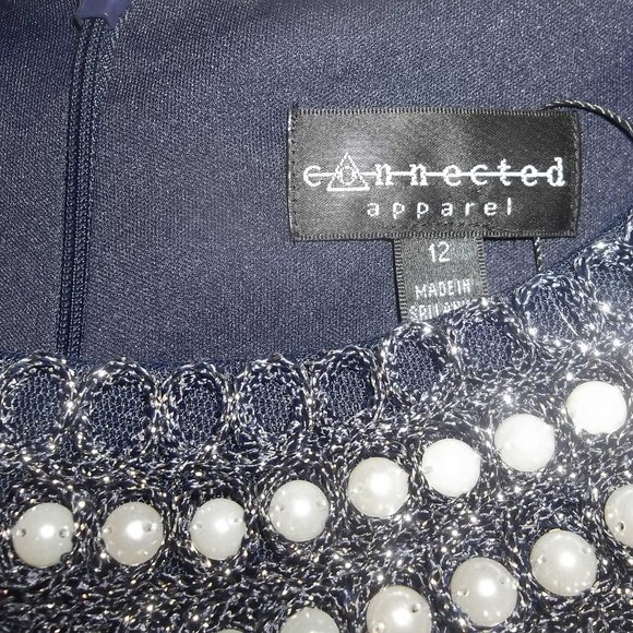 Connected Apparel Navy Blue dress - Picture 3 of 5